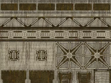 Industrial-style distressed metal mechanical panel texture (ID:ffaeh366126)