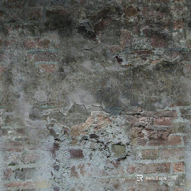 Taupe dilapidated brick wall interior and exterior walls texture