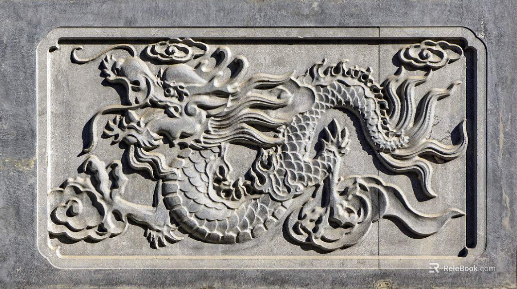 Ancestral temple gray sculpture texture