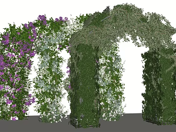 Green Purple Floral Arch Wedding Decoration texture (ID:ffaeh955216)