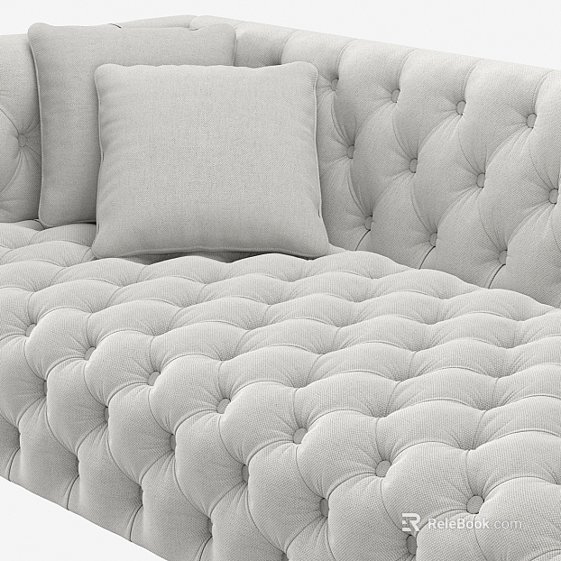 Light gray pull button fabric sofa fabric texture