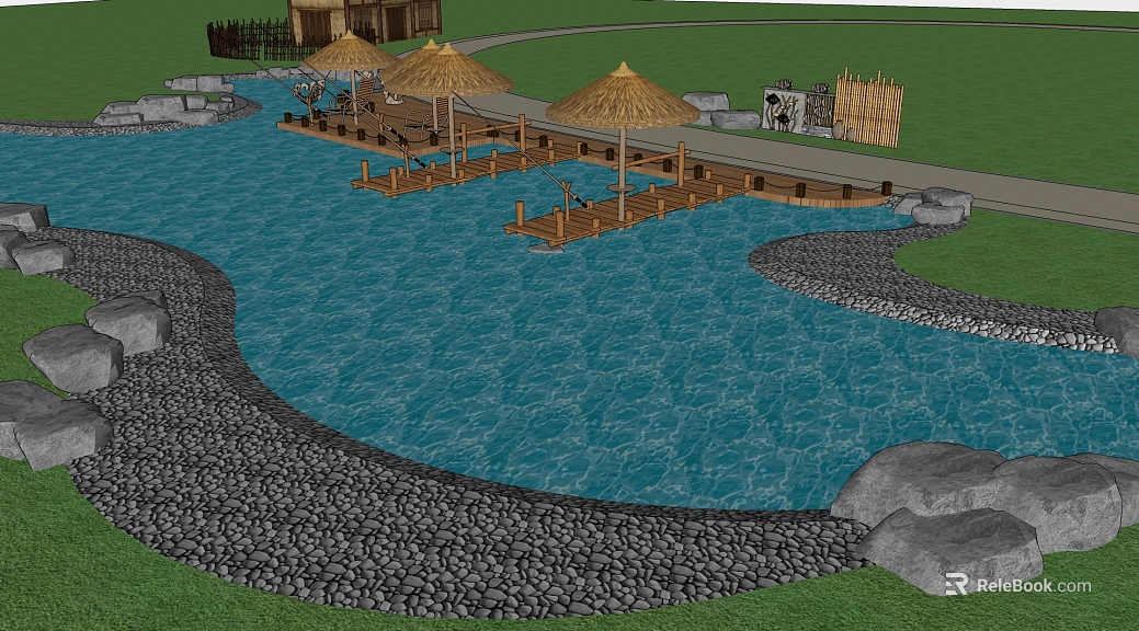 Outdoor Waterfront Leisure Scene texture