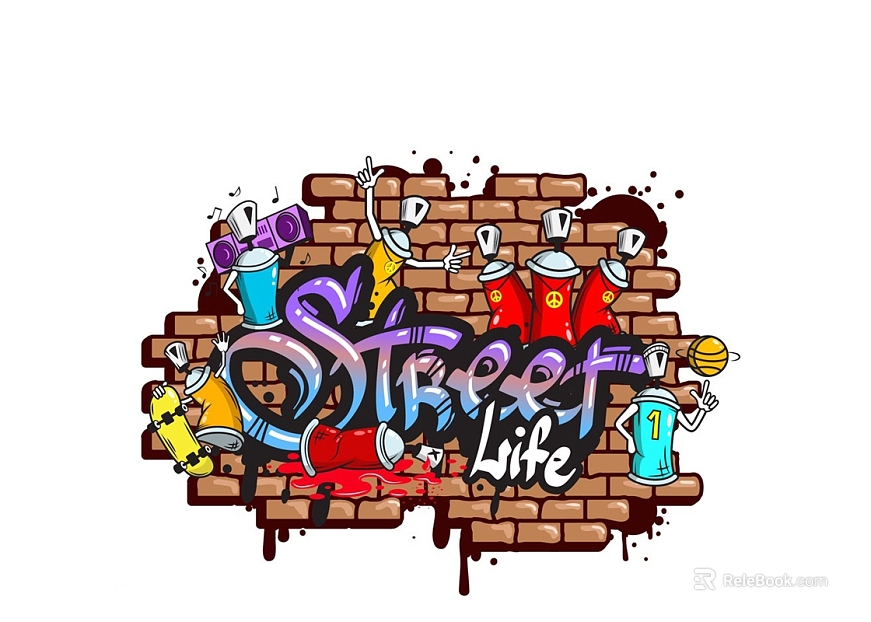 cartoon painting texture