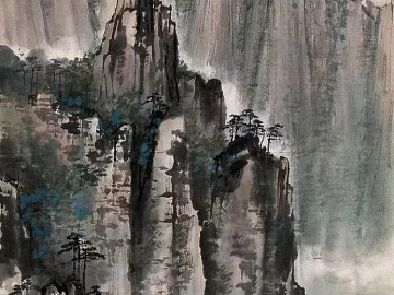Landscape painting Chinese landscape painting texture (ID:ffaeh490747)