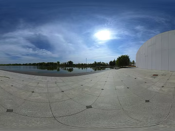 Outdoor waterfront park HDR texture (ID:ffaeh390501)