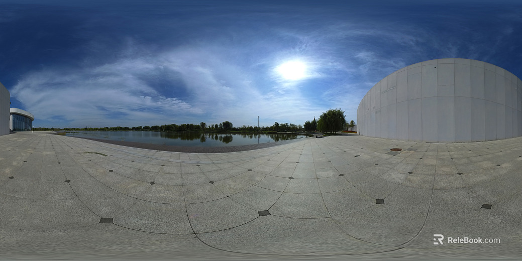 Outdoor waterfront park HDR texture
