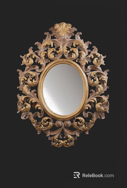 European-style carved gold wood glasses texture