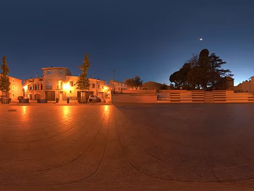 HDR outdoor community square night view texture (ID:ffach762285)