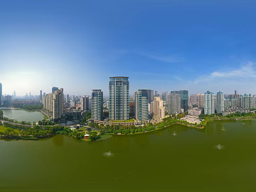 HDR Urban Ecological Rivers and Lakes Scenery Panorama texture (ID:ffach345503)