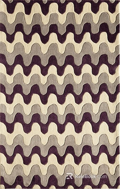 Gray purple rice white geometric corrugated carpet texture