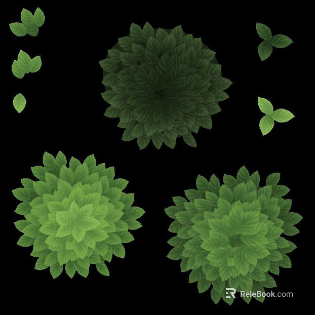 Green plant cluster landscape decoration texture