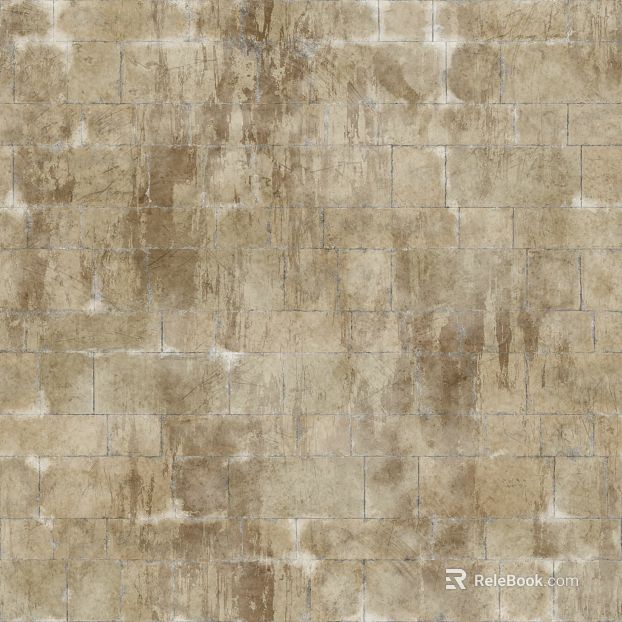 Beige old brick wall background wall texture