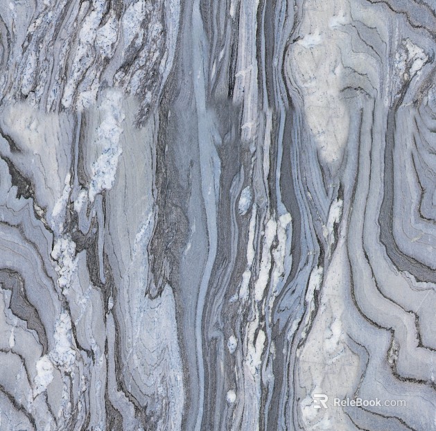 Grey and white flowing marble wall surface texture