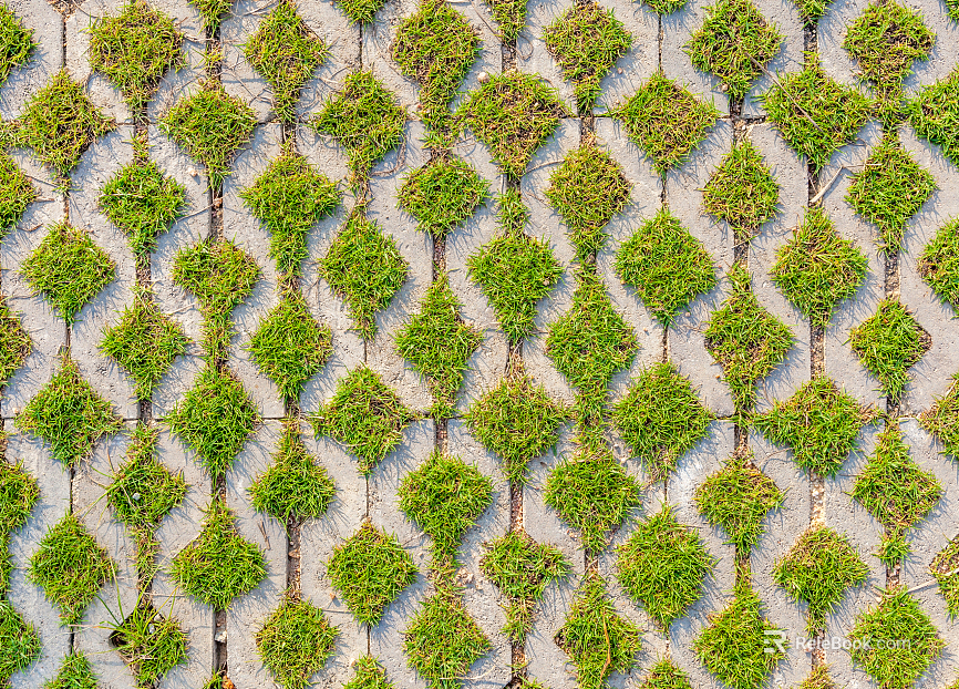 grass-planting brick texture