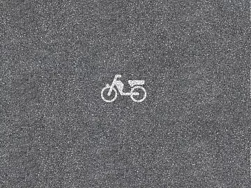 Dark gray asphalt pavement non-motor vehicle identification 3d model