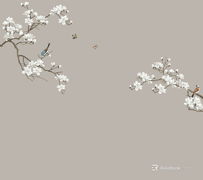 Plant painting texture