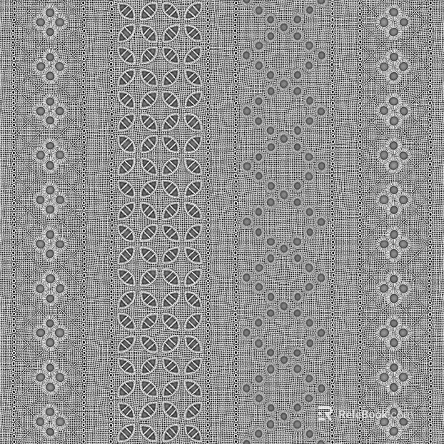 Printed Pattern Black Bump Mask Lace texture