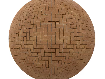 Pervious Brick Pavement PBR texture (ID:ffach142764)