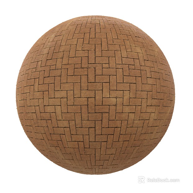 Pervious Brick Pavement PBR texture