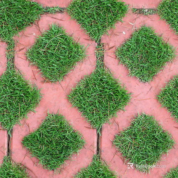 grass-planting brick texture