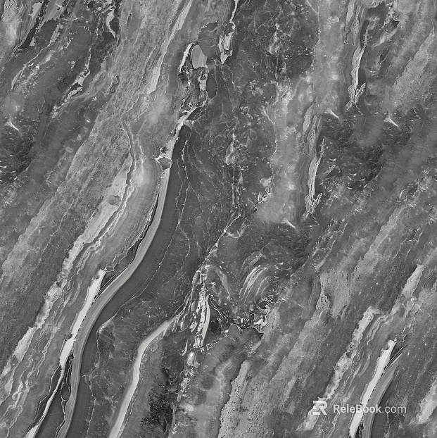 Dark Gray Waterfall-Patterned Marble Wall Cladding Stone texture