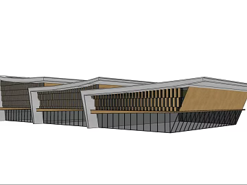 Light brown wood grain modern commercial building facade texture (ID:ffaeh214534)