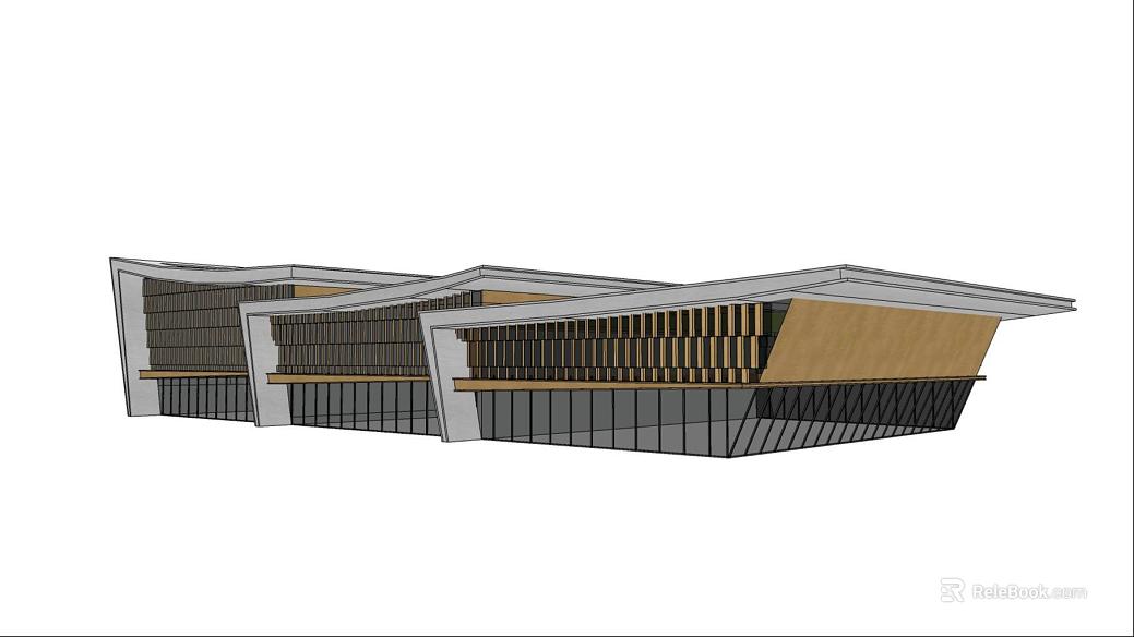 Light brown wood grain modern commercial building facade texture