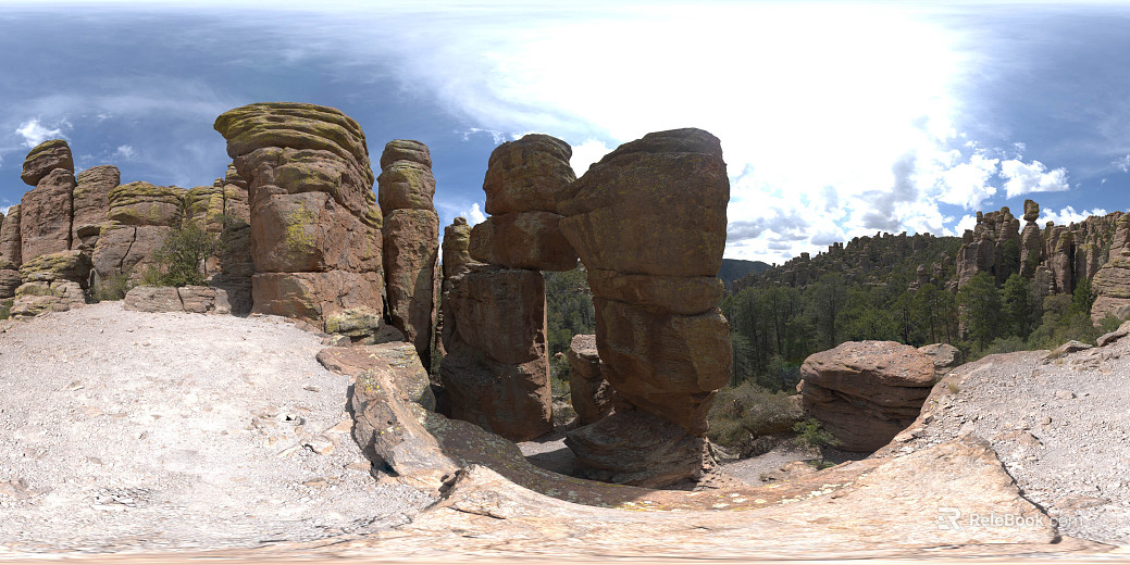 Mountain Stone Forest Day Cloudy HDR texture
