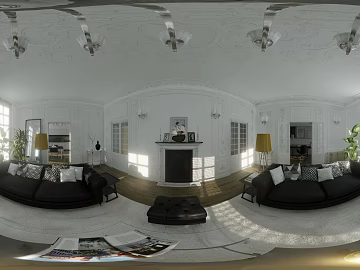 Modern European Residence Living Room HDR texture (ID:ffach355905)