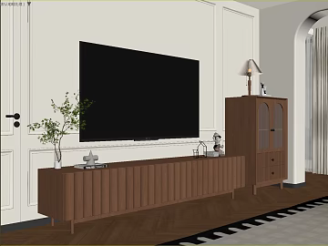Walnut TV Cabinet Living Room Furniture texture (ID:ffaeh981824)