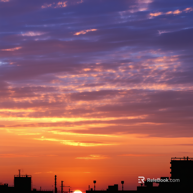 Sky Exterior Blue Sky Fire Clouds Sunset Horizon Sunset Sunset Sunset Sunset texture