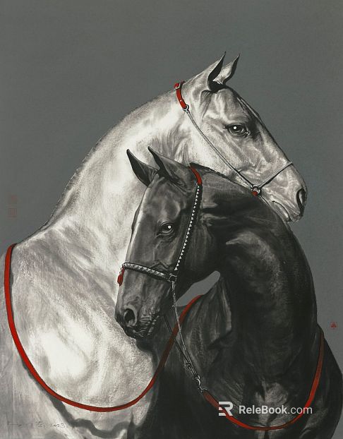 Italian Light Luxury Hanging Painting Art Hanging Painting Horse Art Painting texture