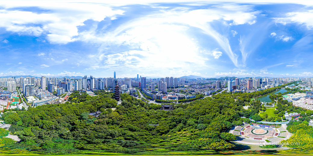 HDR urban ecological greening panorama texture