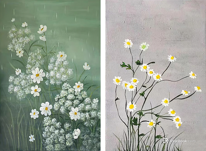 Plant painting texture