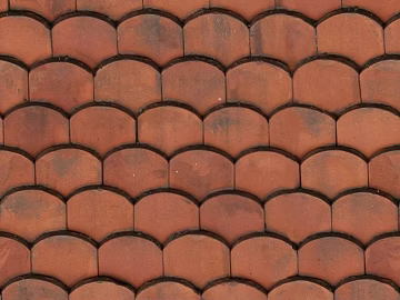 Red brown fish scale red tile roof pavement texture (ID:ffaeh149489)