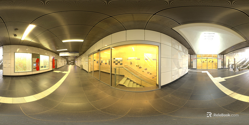 Indoor subway exit walkway daytime HDR texture