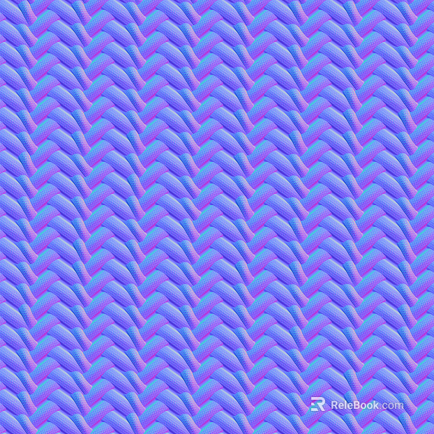 Braided rope effect surface bump normal texture
