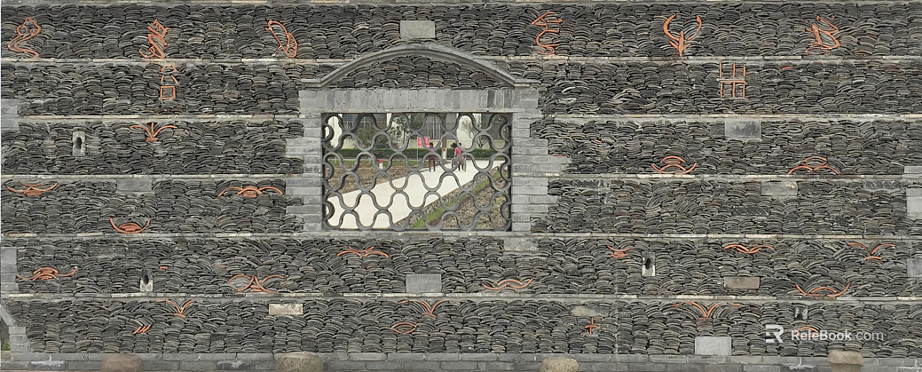 Culture lime tile modeling wall texture