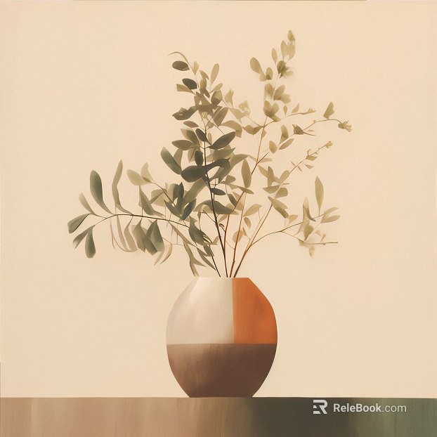 Plant painting texture