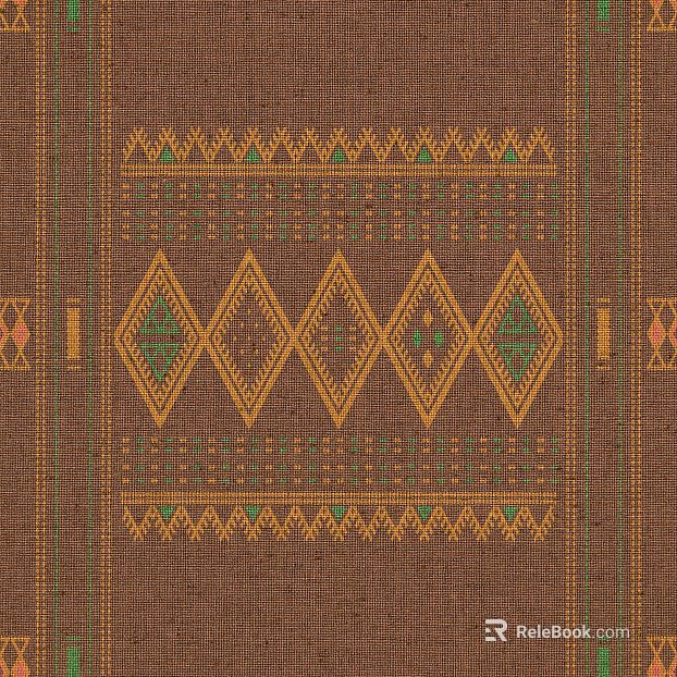 Brown bottom ethnic style pattern fabric soft fabric texture