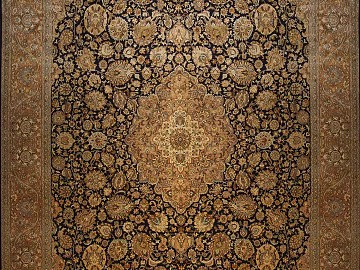 Retro brown Persian carpet living room texture (ID:ffaeh796086)