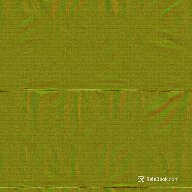 Yellow-green pleated plastic sheeting for package decoration texture