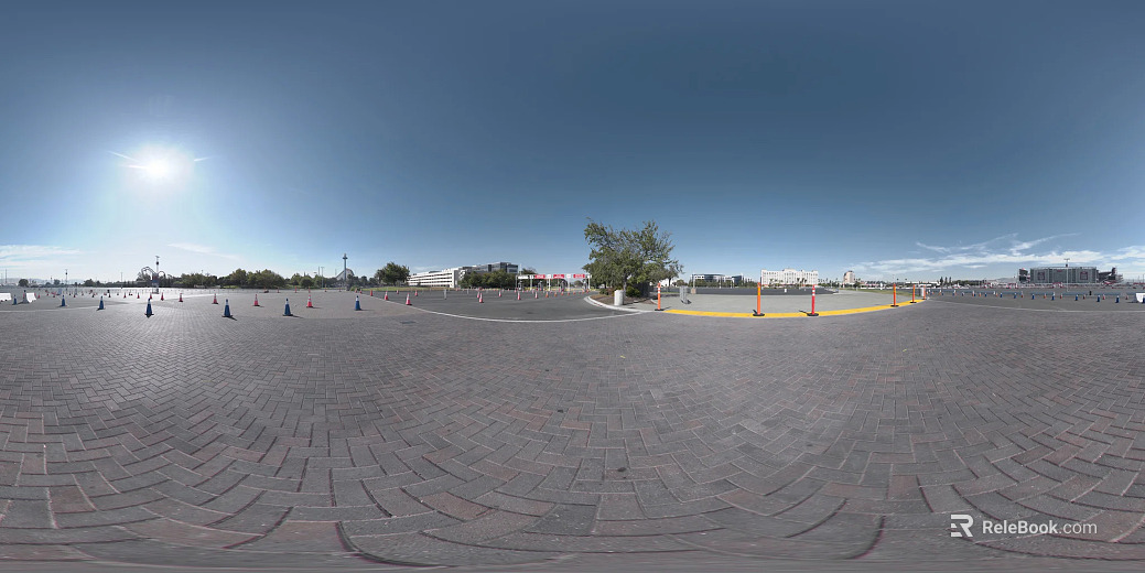 City Square Empty Sunny Day HDR texture