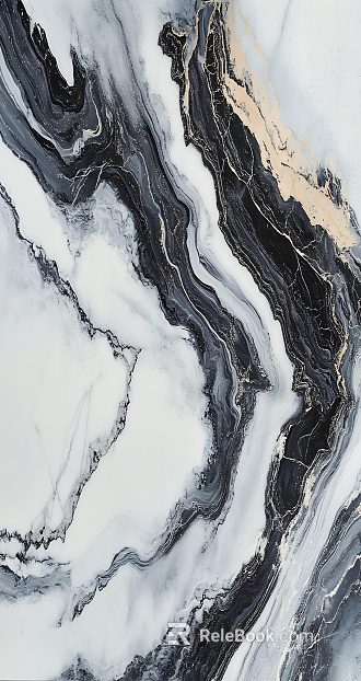 Marble with a water‑flow pattern texture
