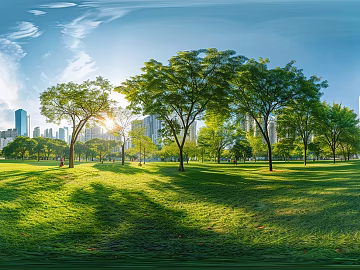 Outdoor City Center Park Panoramic HDR texture (ID:ffach691805)