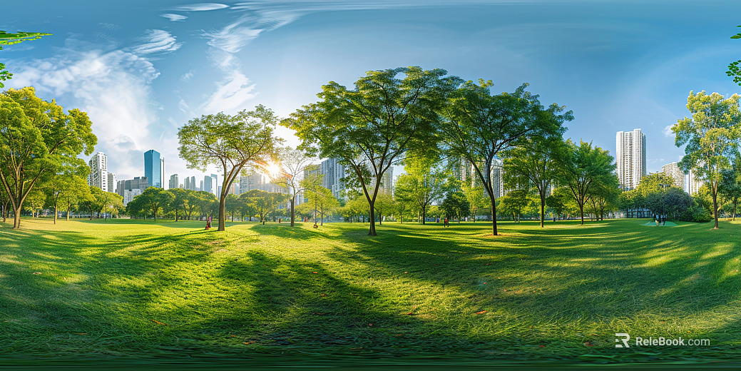Outdoor City Center Park Panoramic HDR texture