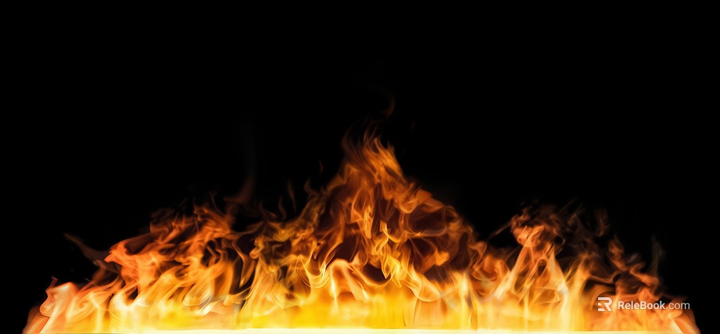 Orange-yellow flame texture decorative element texture