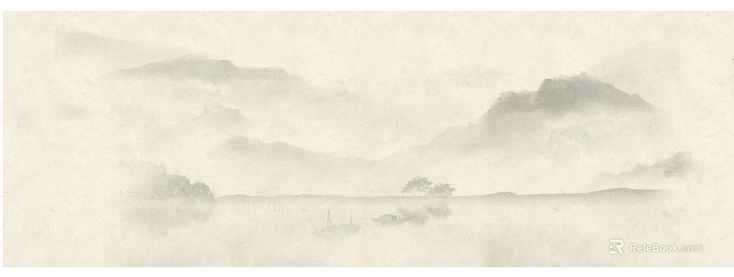 New Chinese-style ink-wash landscape decorative painting texture