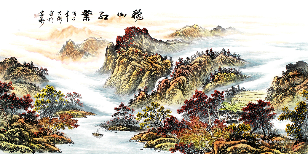 traditional Chinese painting decorative painting texture