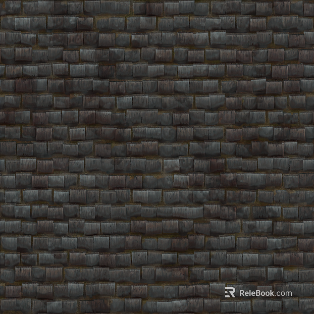Dark gray antique brick wall building materials texture